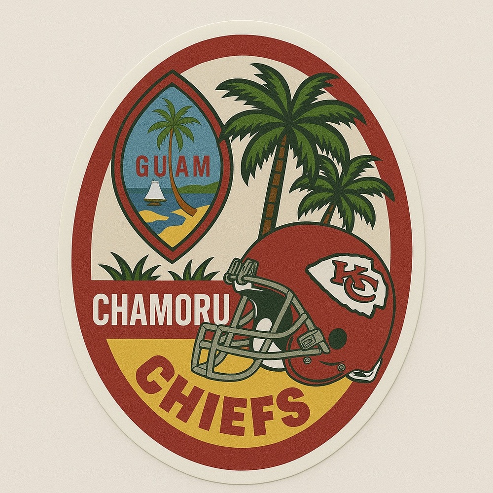 Chamoru NFL Chiefs Waterproof Sticker